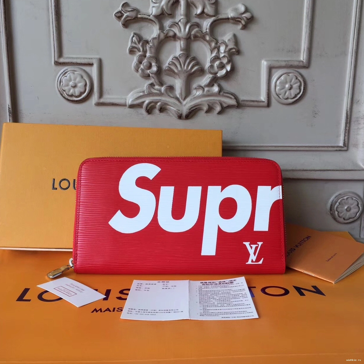 WIS supreme Louis wallet Zip Vuitton 1202